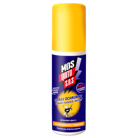Mosquito S.O.S Spray ochronny na komary, kleszcze i meszki 125ml Mosquito S.O.S Spray ochronny na komary, kleszcze i meszki 125ml