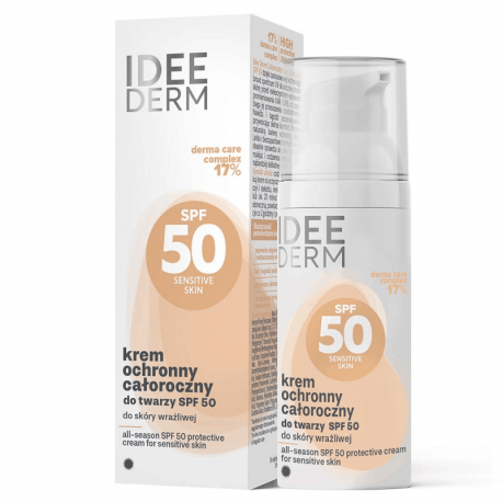 IDEE DERM Całoroczny krem ochronny SPF 50 do skóry wrażliwej, 50 ml