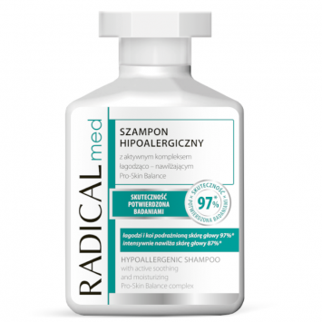 RADICAL MED Łagodny szampon hipoalergiczny polecany dla osób z łuszczycą 300ml RADICAL MED Łagodny szampon hipoalergiczny polecany dla osób z łuszczycą 300ml